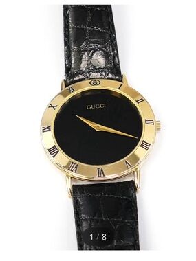 Gucci 3000L Ladies Black Dial,  Gold-Tone Watch